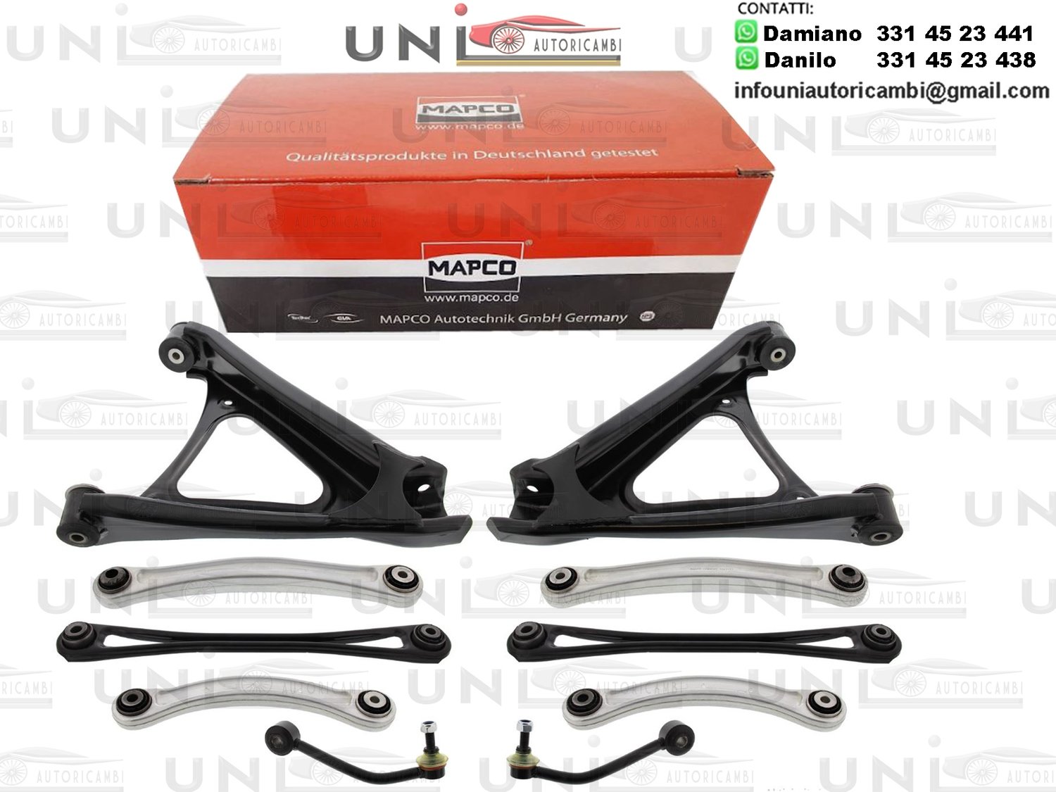 Kit 10 Bracci Posteriori RINFORZATI Mapco Audi Q7 (4L) da 2006 / VW Touareg (7LA, 7L6, 7L7)​ da 2002