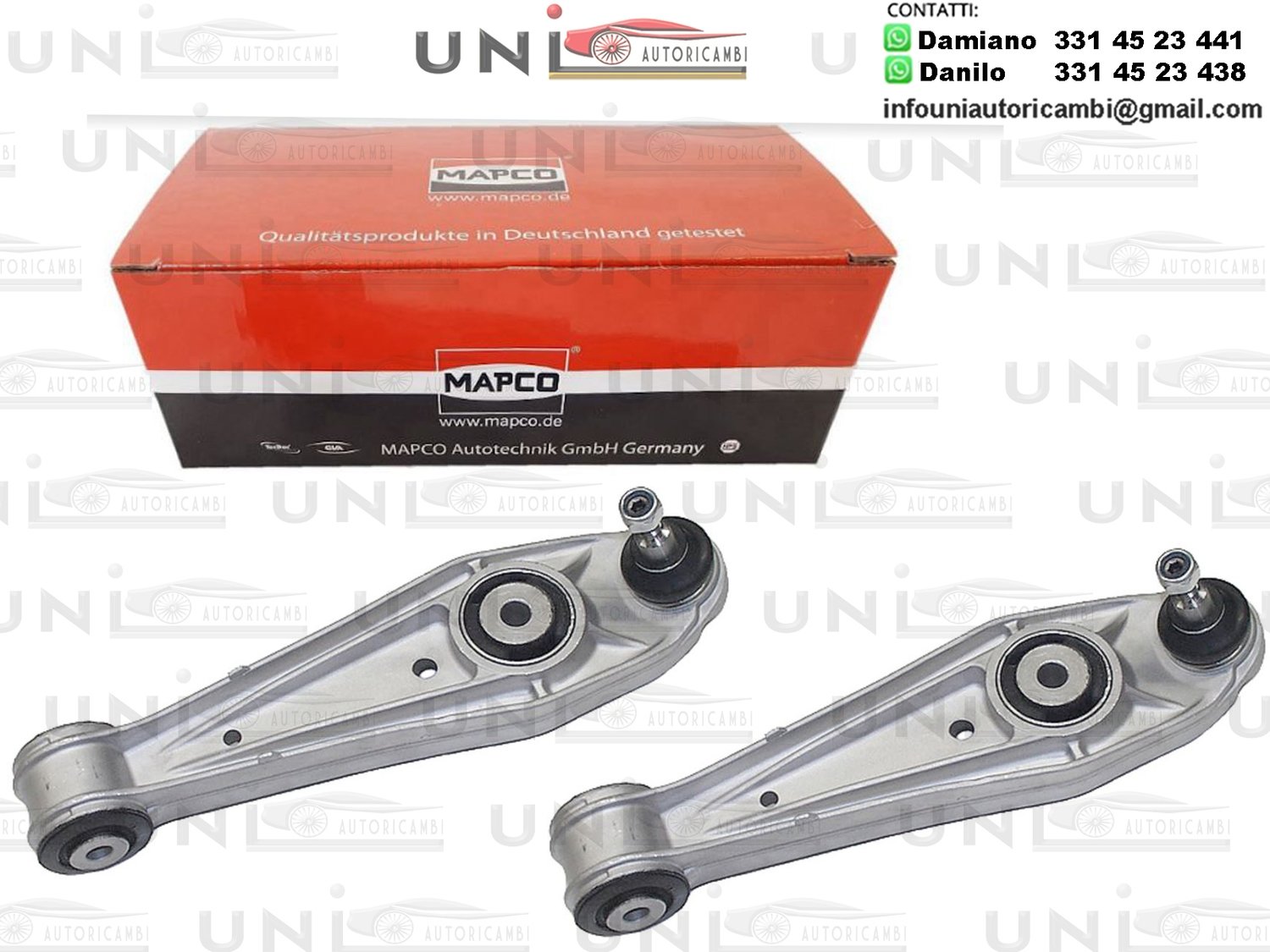 Kit 2 Bracci Anteriori, Posteriori Oscillanti RINFORZATI Mapco Porsche 911 (996)​ da 1997​ / Cabriolet (996)​ da 1998 / Targa (996)​ da 2001 / Boxster (986)​ da 1996