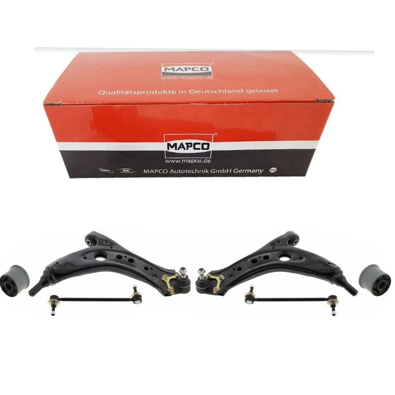 Kit 6 Bracci Anteriori Oscillanti Pezzi Mapco Seat Cordoba (6L2)​ da 2002/Ibiza IV (6L1)​ da 2002 / Skoda Fabia da 1999​ / Skoda​ Roomster (5J)​ da 2006 / VW Fox (5Z1, 5Z3)​ da 2005 / VW Polo da 2001