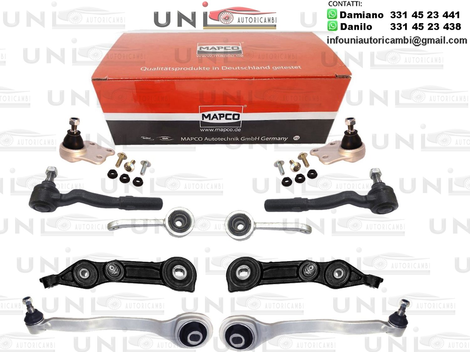 Kit 10 Bracci Anteriori Oscillanti Rinforzati Mapco MERCEDES CLS (C219), E T-MODEL (S211), E (VF211), W211) 1.8-6.2 10.01-01.12