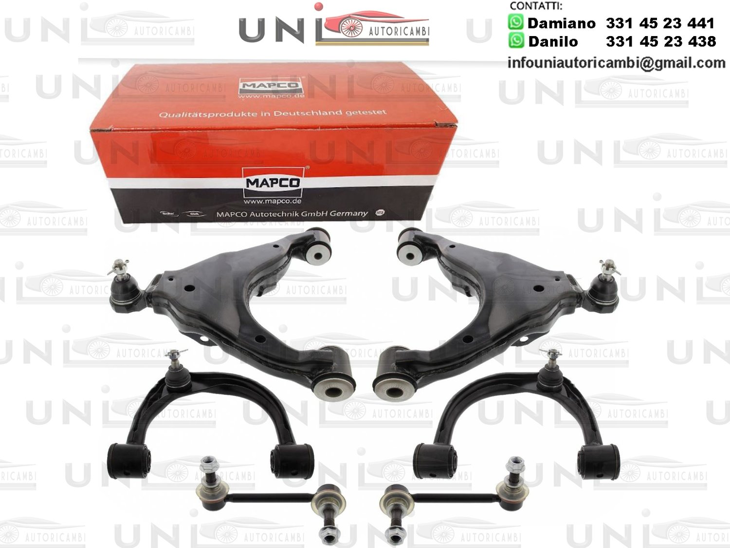 Kit 6 Bracci Anteriori Rinzorzati TOYOTA LAND CRUISER PRADO da 2002 a 2010