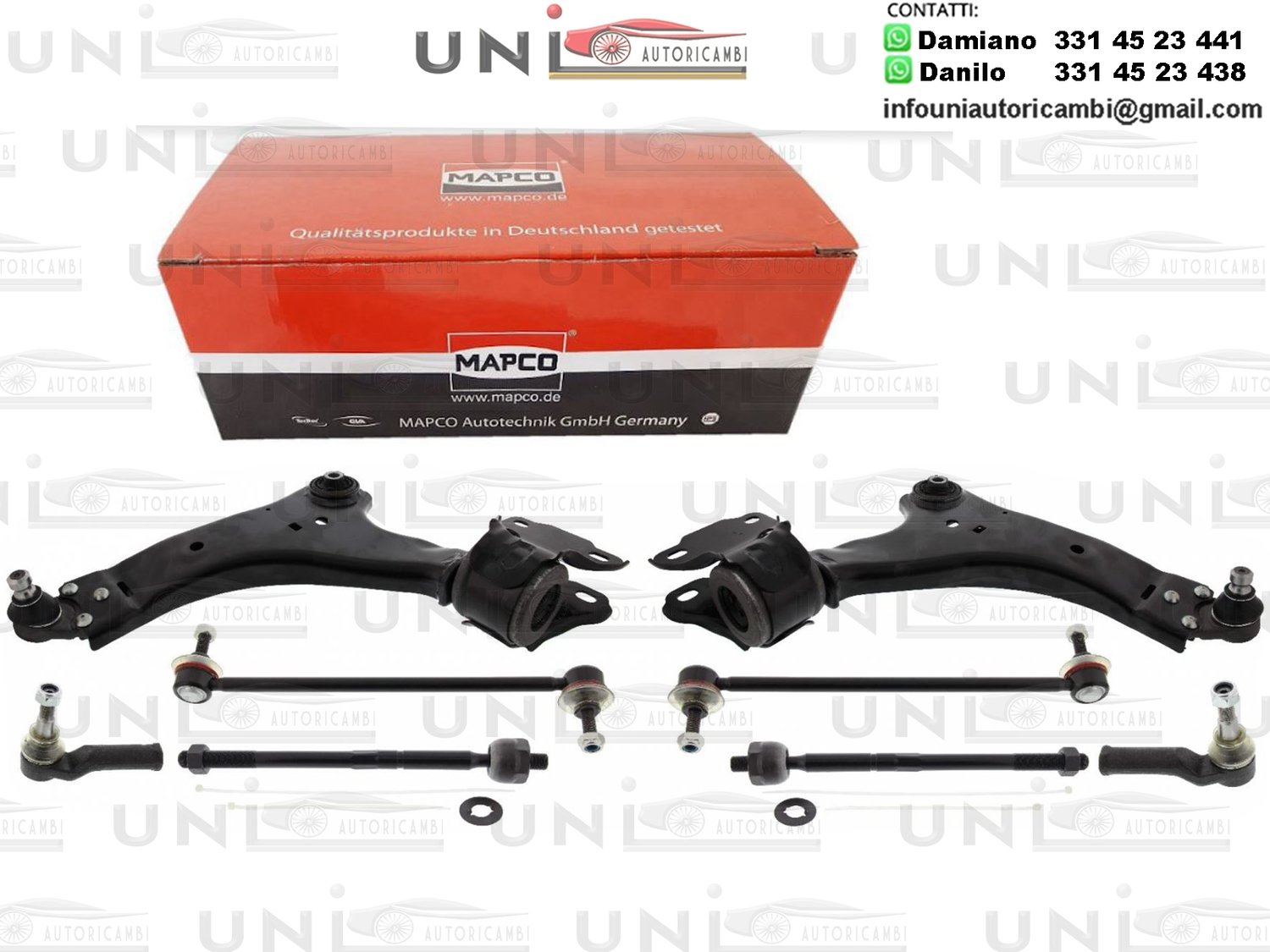 Kit 8 Bracci Anteriori Oscillanti Anteriori RINFORZATI Mapco Volvo XC60​ da 2008​