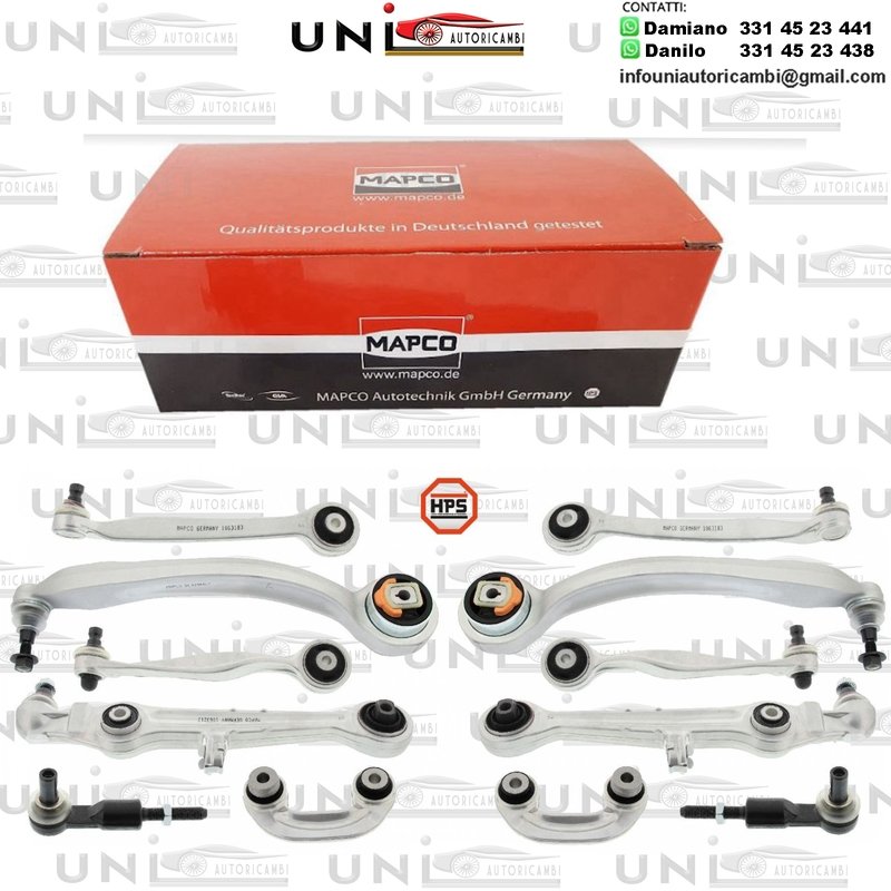 Kit 12 Bracci Anteriori Oscillant RINFORZATI Mapco Audi A4 da 1994 / Audi​ A6 da 1997 / Skoda Superb (3U4)​ da 2001 / VW Passat da 1996