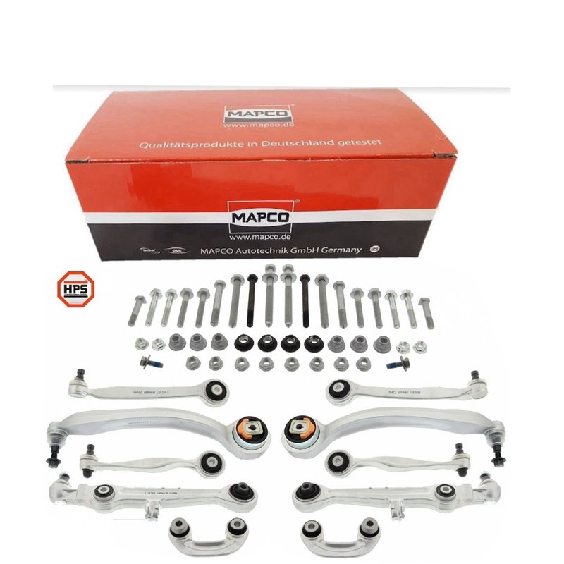 Kit 10 Bracci Anteriori Oscillanti RINFORZATI Mapco Audi A4 da 1994 / Audi A6 da 1997 / Skoda Superb (3U4) da 2001 / VW Passat da 1996