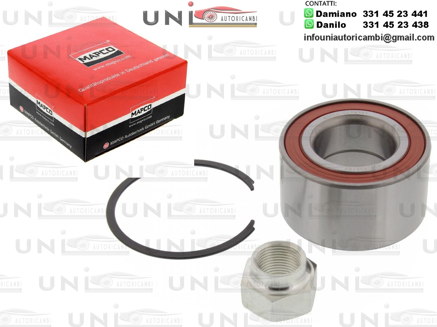 Kit 1 Cuscinetto Ruota Anteriore Bilaterale Mapco Germany Fiat Fiorino Pick up / Fiat Elba / Lancia Delta I / Innocenti Elba
