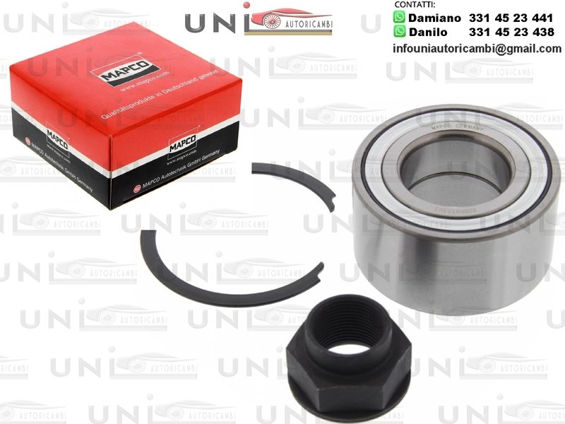 Kit 1 Cuscinetto Ruota Anteriore Bilaterale Mapco Germany Alfa Romeo / Fiat Bravo I/ Fiat Coupe / Fiat Doblo Cargo / Fiat Linea  / Fiat Multipla
