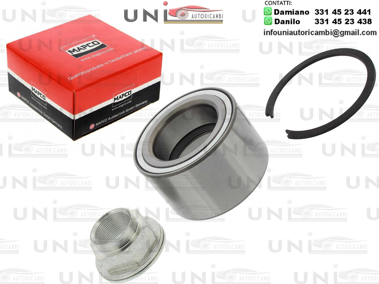 Kit 1 Cuscinetto Ruota Anteriore Bilaterale Mapco Germany  / Fiat Ducato Autobus da 2006 / Peugeot Boxer Furgonato da 2006