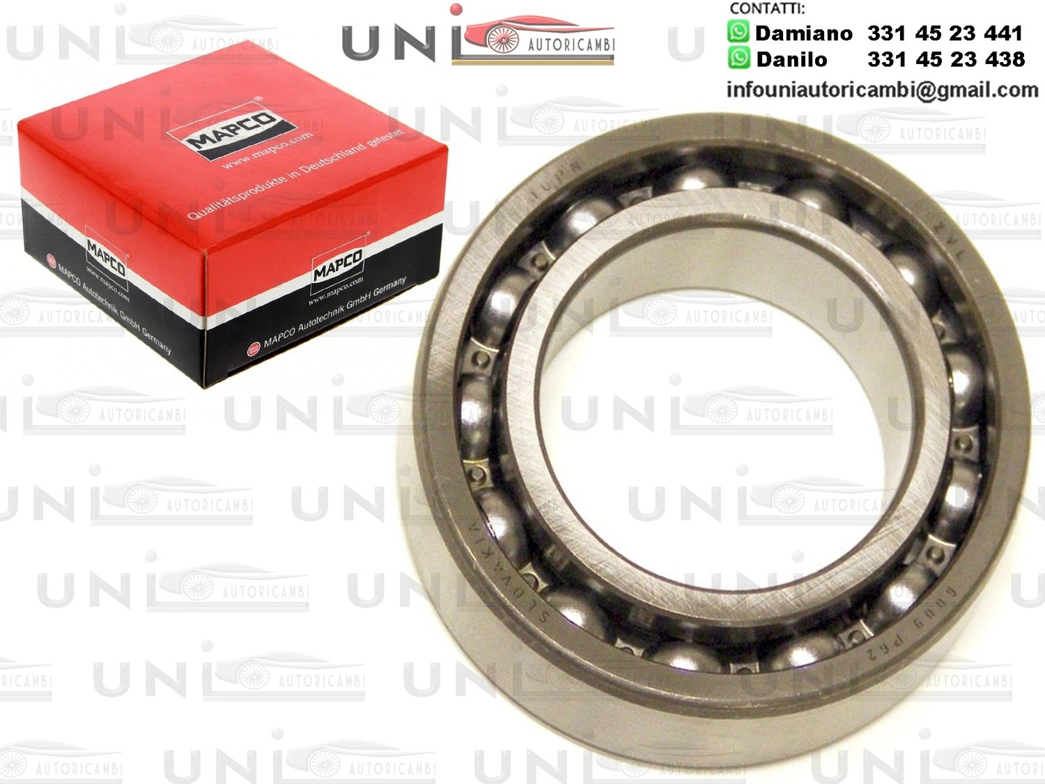 Kit1 Cuscinetto Ruota Anteriore Bilaterale Mapco Germany / Wartburg 353 da 1966 a 1991