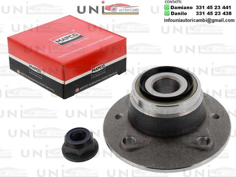 Kit Cuscinetto Ruota Assale Posteriore Bilaterale / Renault Rapid Furgonato da 1986 / Renault 21 Furgonato da 1986 / Renault Fuego da 1982