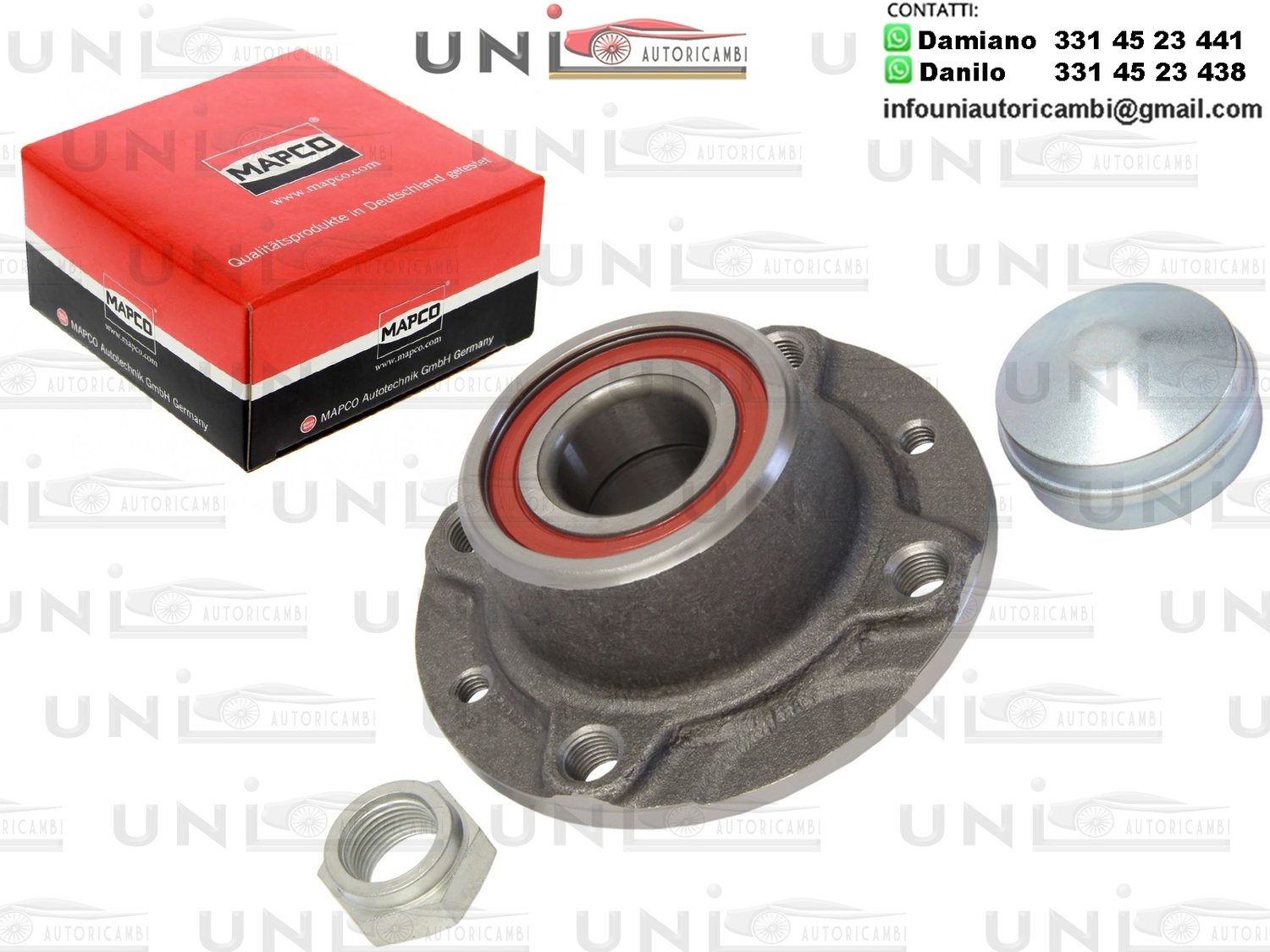 Kit 1 Cuscinetto Ruota Anteriore Bilaterale Mapco Germany /Fiat 127/ Fiat Duna da 1987 / Fiat Panda Van da 1982 / Fiat Ritmo da 1978 / Fiat Seicento da 1998 / Lancia Delta I da 1979 / Seat 127 da 1972