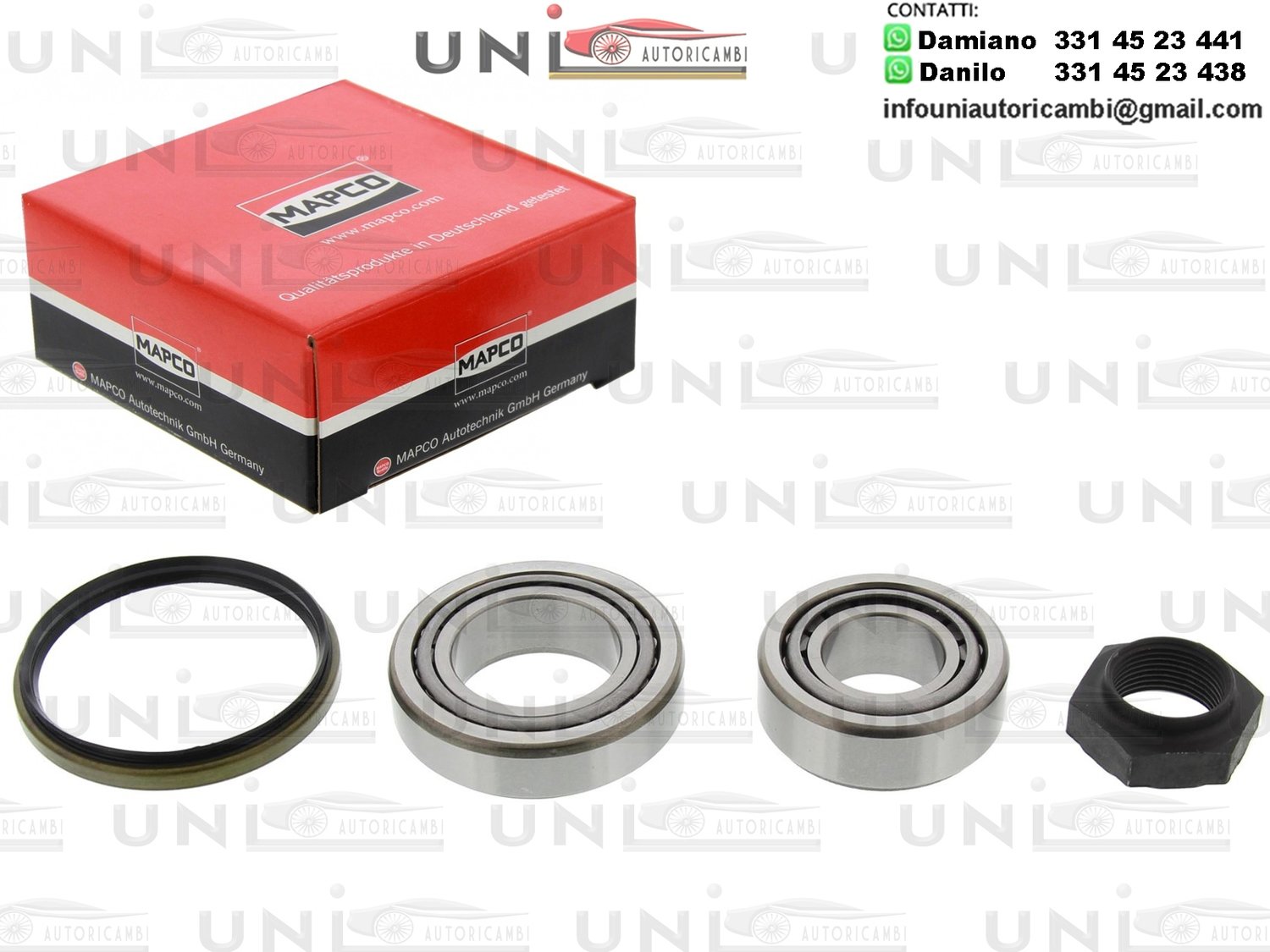 Kit Cuscinetto Ruota Assale Posteriore Bilaterale / Opel Arena Combi da 1998 / Opel Arena Furgonato da 1998 / Renault Trafic Autobus da 1980/Renault Trafic Furgonato da 1980/Vauxhall Arena Van da 1998