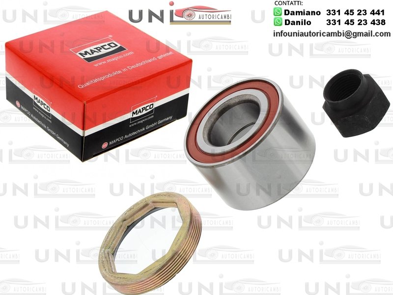 Kit 1 Cuscinetto Ruota Anteriore Bilaterale Mapco Germany  / Posteriore Bilaterale / Autobianchi A  / Fiat 127  / Fiat Uno da 1983 / Lancia A 112 da 1978 / Seat Fura da 1982 / Zastava 101 da 1973
