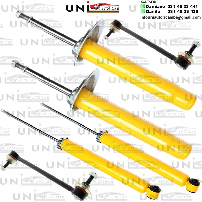 4 AMMORTIZZATORI SPORTIVI +2 Biellette Rinforzate PER: BMW Serie 3 E46 BERLINA , CABRIO , COMPACT , COUPE , TOURING dal 1998-