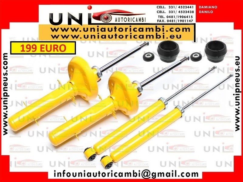 4 x Ammortizzatori Sportivi + 2 Supporti Anteriori per: AUDI A3 8L DAL 1996- , SEAT LEON e TOLEDO 1M dal 1999- , VW GOLF 4 dal 1998- , VW BORA 4 dal 1998 - 1.9TDI