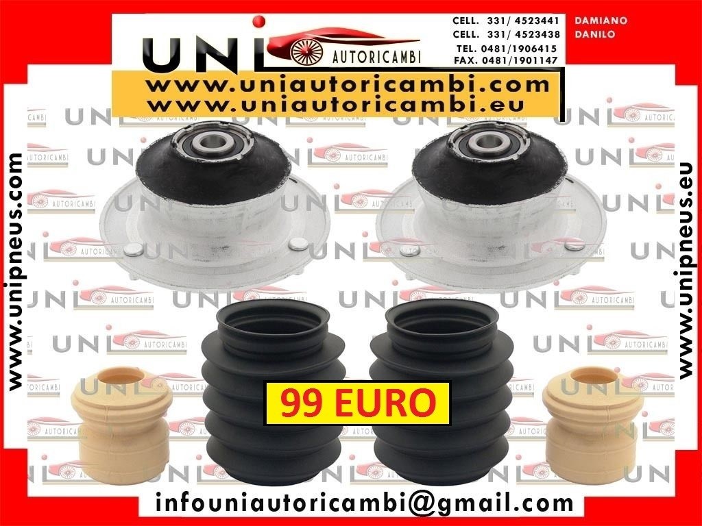 Kit 2 Parapolvere del Ammortizzatore Anteriore + 2 Supporti BMW E60 E61 dal 2004