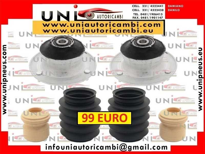 Kit 2 Parapolvere del Ammortizzatore Anteriore + 2 Supporti BMW E60 E61 dal 2004