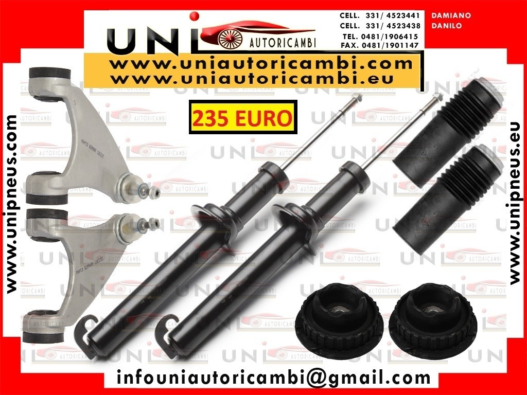 2x Ammortizzatori Anteriori MAPCO GERMANY + 2 Bracci Rinforzati MAPCO + 2 Supporti + 2 Parapolvere + 2 paracolpi ALFA 147 156 GT 2001 1.9JTD