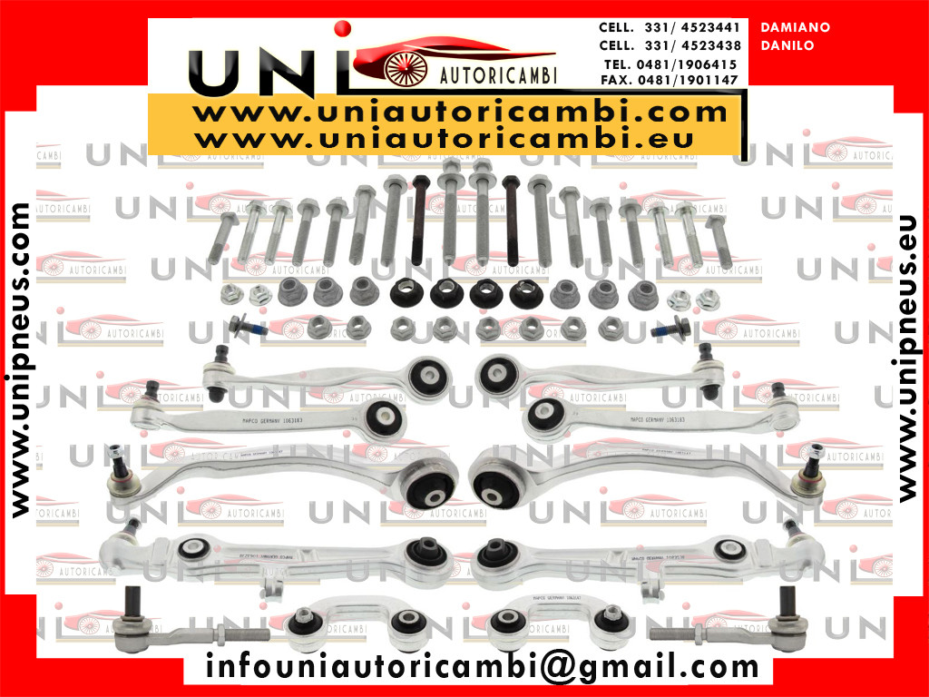 Kit Bracci Rinforzati 12 Pezzi Con Viti Audi A4 8E B6 B7 da Anno 11.2004