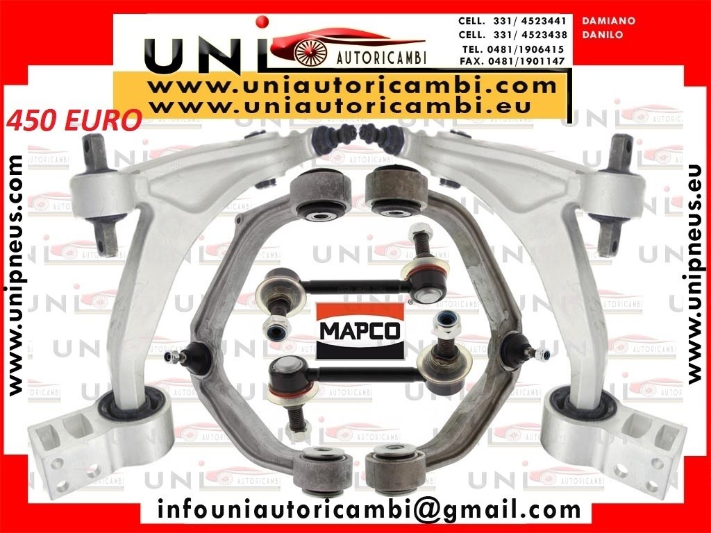 6X BRACCI OSCILLANTI RINFORZATI ANTERIORI Sinistri + Destri ALFA ROMEO 159 Brera