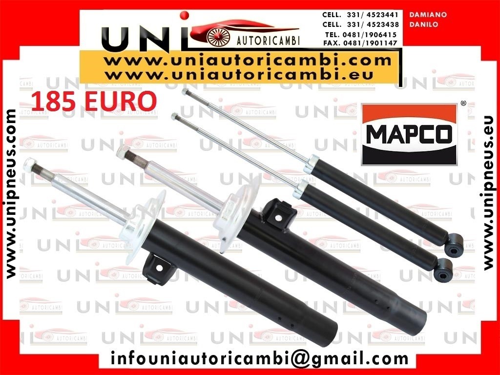 4 Ammortizzatori a gas MAPCO GERMANY per BMW Serie 3 E46 320D 1998- 320D