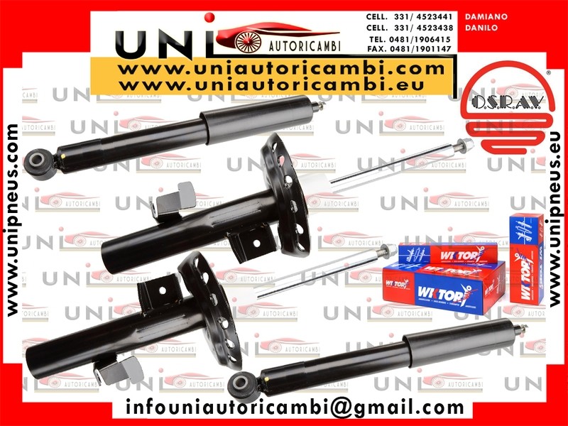 4 Ammortizzatori Rinforzati Wktory per: FORD GALAXY II dal 2006- , FORD MONDEO IV dal 2007- , FORD S-Max dal 2006-