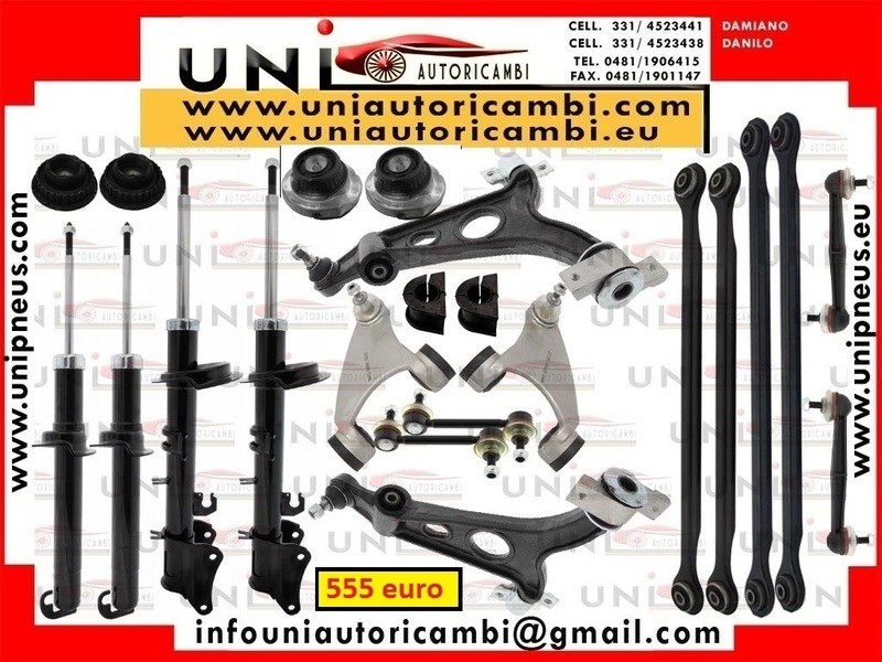 8x Bracci anteriori +6 x Bracci posteriori RINFORZATI + 4 Ammortizzatori MAPCO + 4 Supporti per ALFA 147 156 GT 1.9jtd