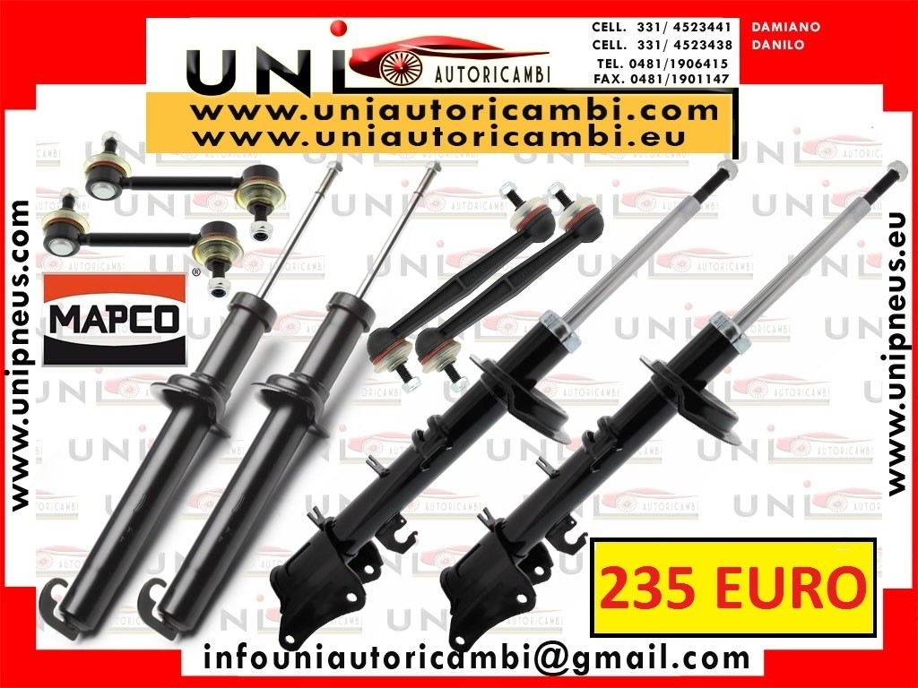 4x Ammortizzatori Rinforzati 4 Biellette Rinforzate ALFA 147 156 GT 2001 1.9JTD