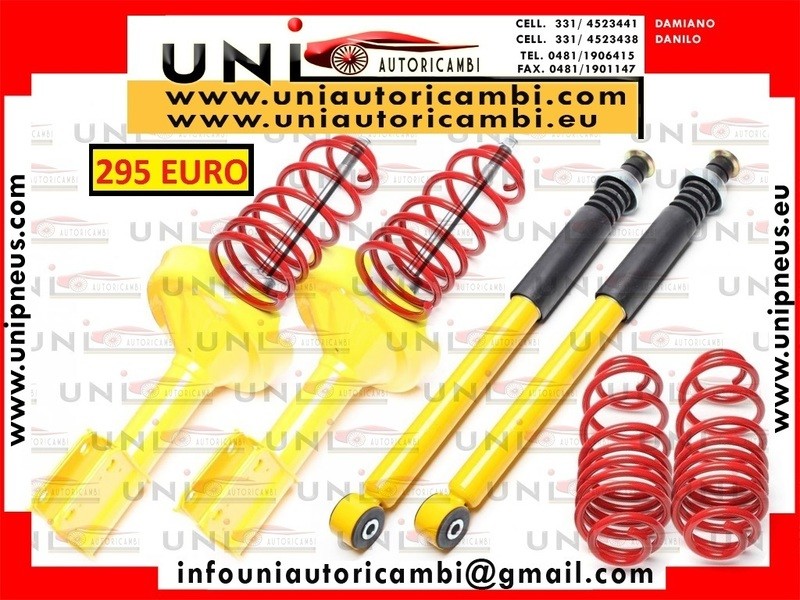 4 Ammortizzatori Sportivi + 4 Molle Ribassate da 40/40mm per RENAULT Clio 2 dal 1998-2005 - Ammortizzatore Anteriore da 58mm