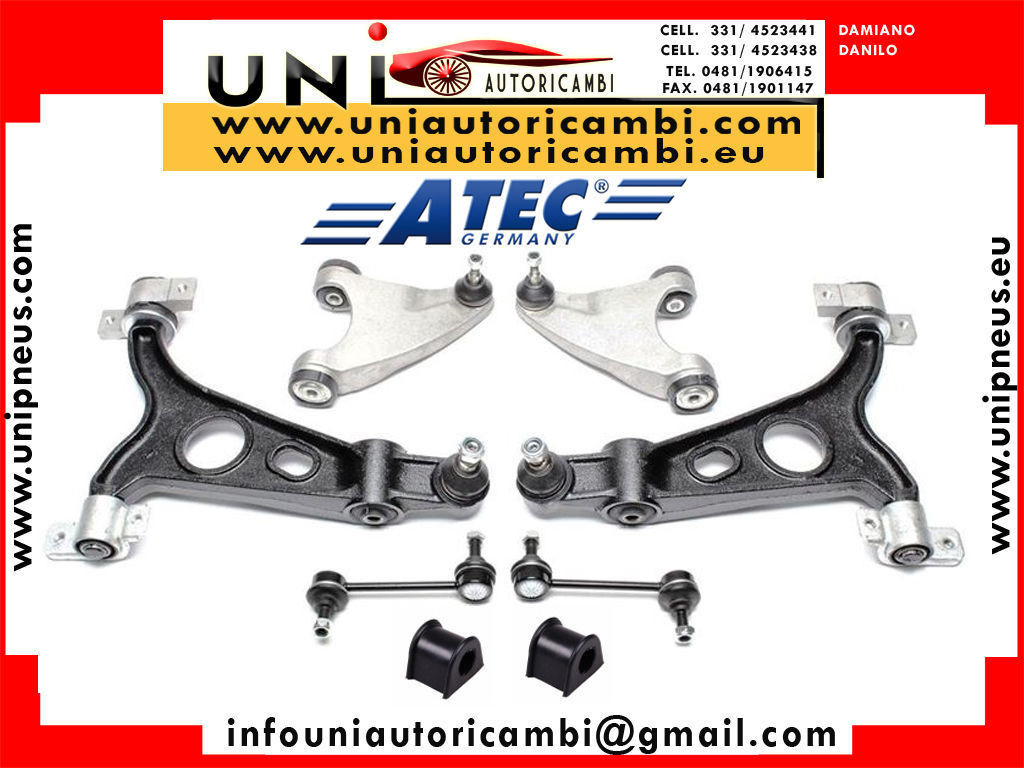 8 x Bracci Anteriori ATEC GERMANY Sinistro SX + Destro DX per ALFA 147 156 GT 1.9 JTD