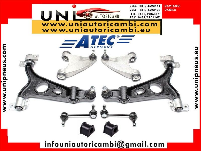 8 x Bracci Anteriori ATEC GERMANY Sinistro SX + Destro DX per ALFA 147 156 GT 1.9 JTD