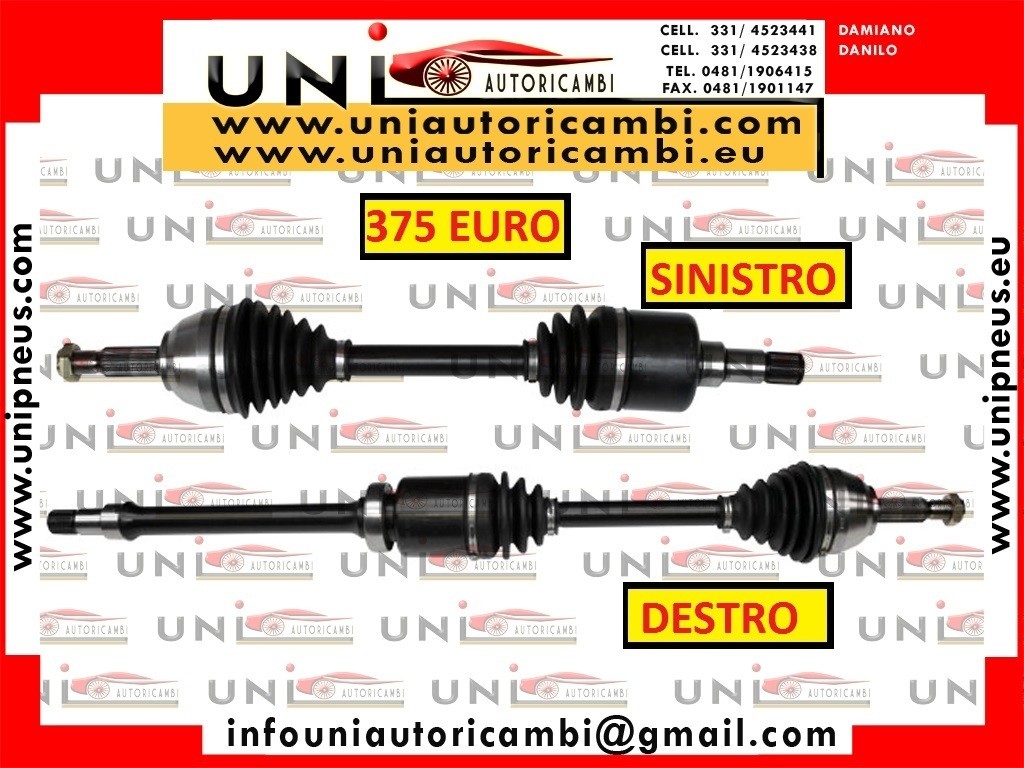 2x Semiassi / Albero Motore Anteriore SINISTRO SX + DESTRO DX FORD Transit Connect dal 2002- , FORD Tourneo Connect dal 2002-