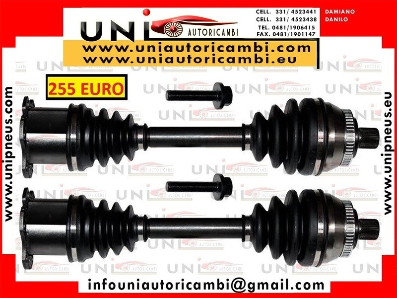 2x ALBERO MOTORE / SAMIASSE ANTERIORE BILATERALE 1 SINISTRO SX + 1 DESTRO DX PER: FORD GALAXY SEAT ALHAMBRA VW SHARAN
