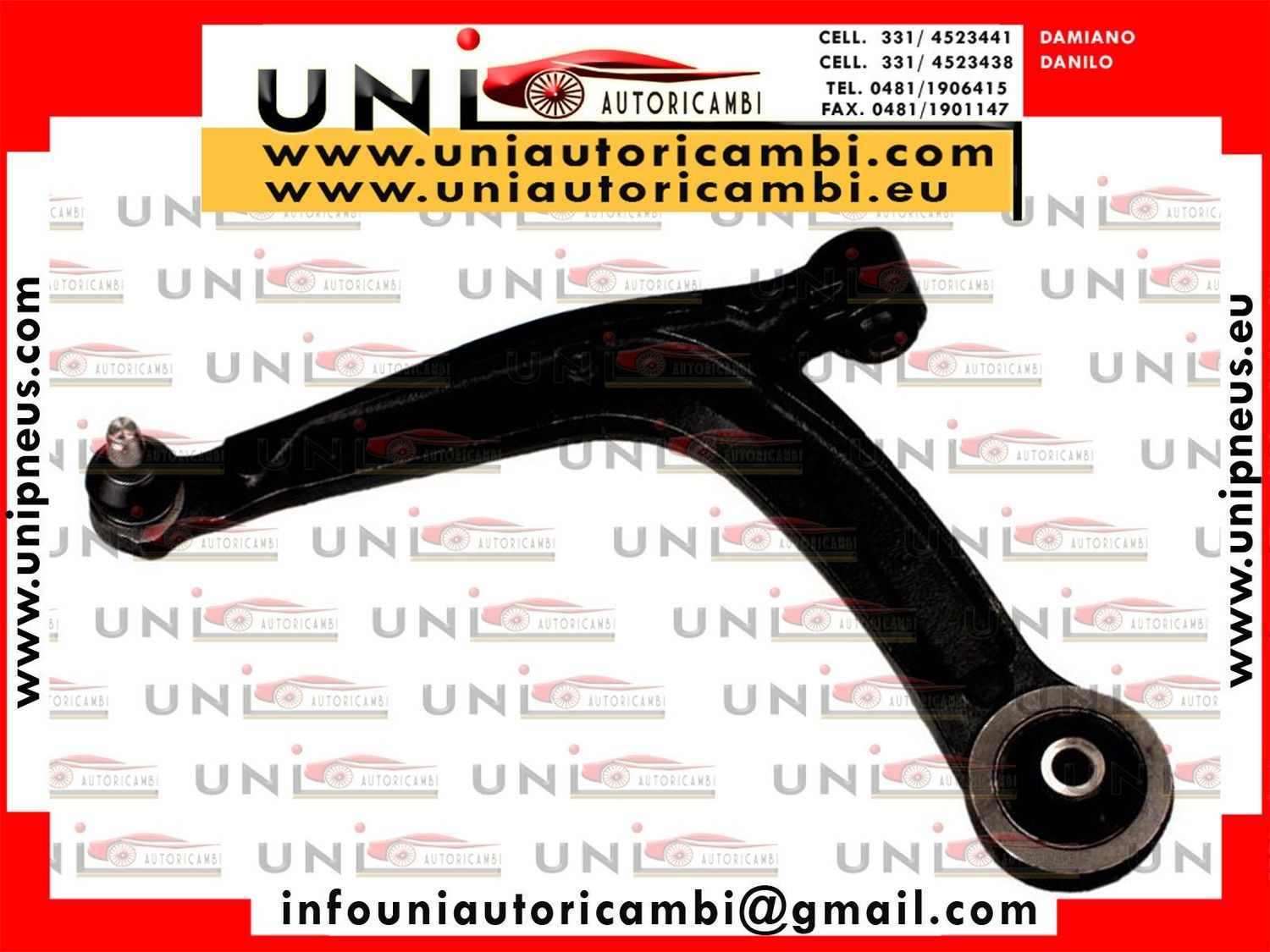 Braccio Oscillante Assale Anteriore Sinistro Abarth 500 / 595 (312_) da 2008​ / Abarth 500C / 595C (312_) da 2009 / Fiat 500 (312_) da 2007​ / Fiat 500 C (312_) da 2009​ / Ford KA (RU8) da 2008​ ​