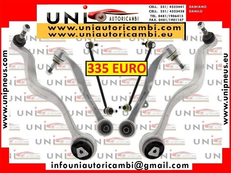 4X Bracci Braccetti Anteriori Rinforzati + 2 Biellette BMW E60 E61 dal 2004 530D
