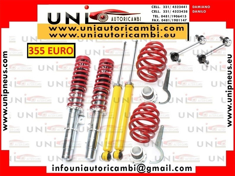 Assetto a GHIERA REGOLABILE 4x Ammortizzatori Molle + 2 BIELLETTE per BMW E46 320D