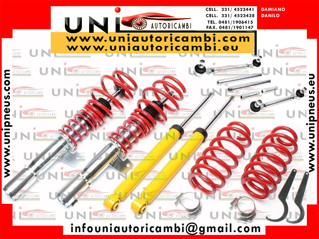 Assetto a Ghiera Regolabile + 2 Biellette Sportive regolabili per VW GOLF 5 PASSAT 3C / AUDI A3 8P / SEAT ALTEA 5P / LEON 1P / TOLEDO 5P /