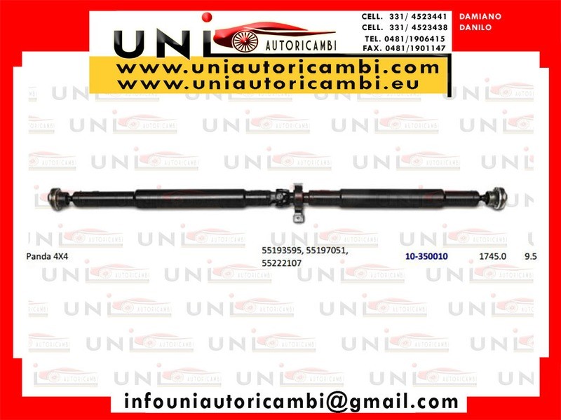 ALBERO DI TRASMISSIONE per: FIAT PANDA II 169 4x4 dal 2004- , FIAT PANDA 312 4x4 dal 2012-