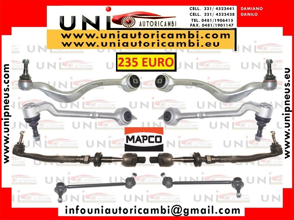 8x Bracci RINFORZATI MAPCO GERMANY ANTERIORI per BMW E39