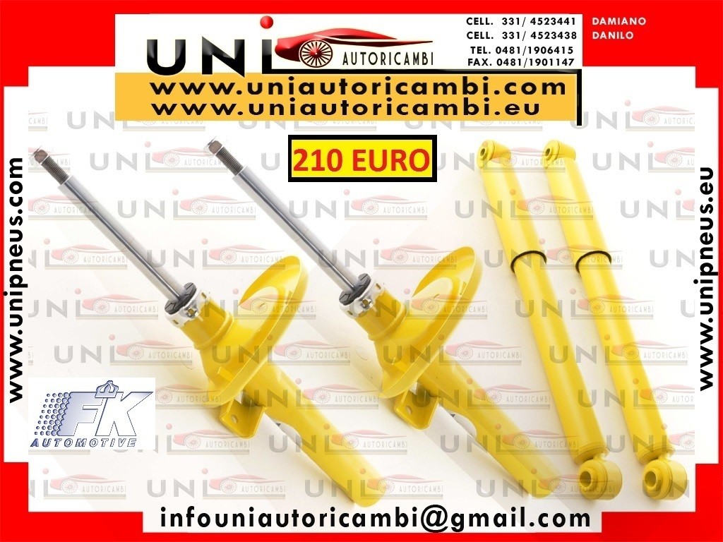 4 Ammortizzatori Sportivi FORD GALAXY WGR / SEAT ALHAMBRA 7V8, 7V9 / VW / SHARAN 7M8, 7M9, 7M6