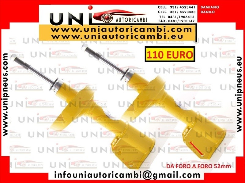 2X Ammortizzatori Anteriori da 52mm per RENAULT CLIO II dal 1998-2005