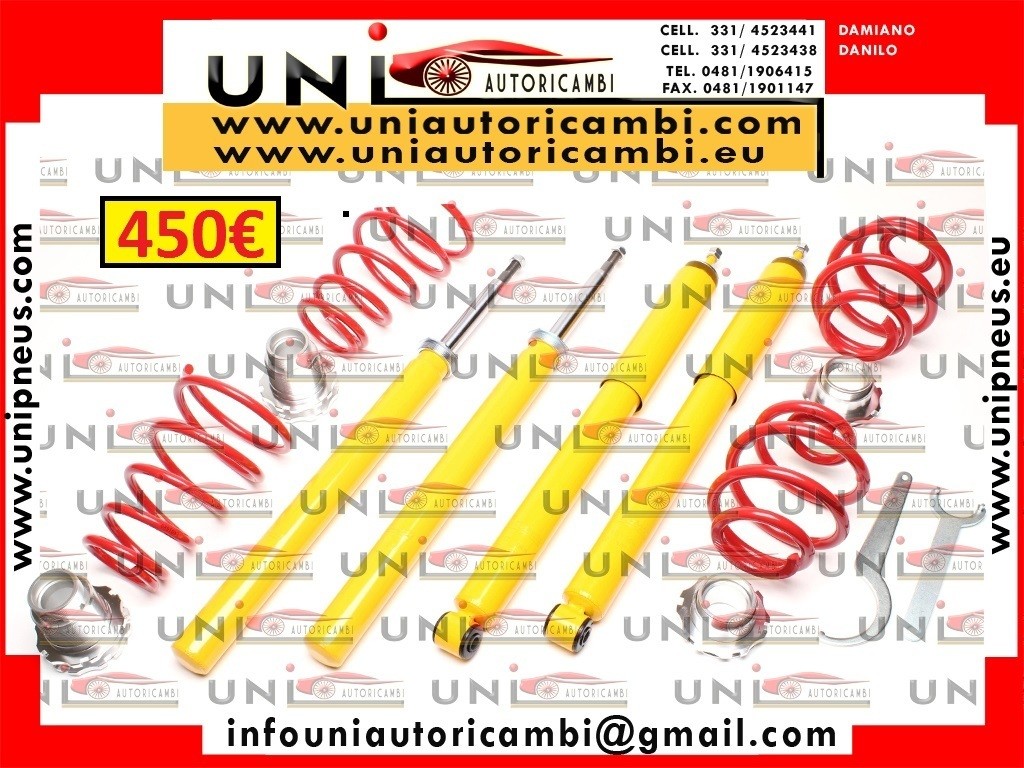 Assetto a GHIERA REGOLABILE 4x Ammortizzatori + 4 Molle per BMW SERIE 3 E30 da 11.1982 - 01.1991 Escluso M3 e Trazione Integrale