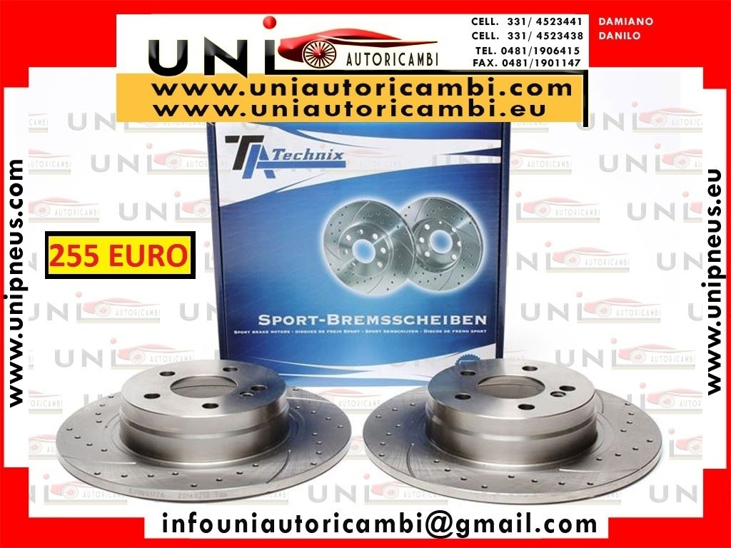 2 Dischi Posteriori Pieno 300 x 10 per: - MERCEDES-BENZ CLASSE C  W204 dal 2008- , C Coupé C204 dal 2011- ,C T-Model S204 dal 2013- ,  C W205 dal 2013- , E Coupé C207 dal 2009-