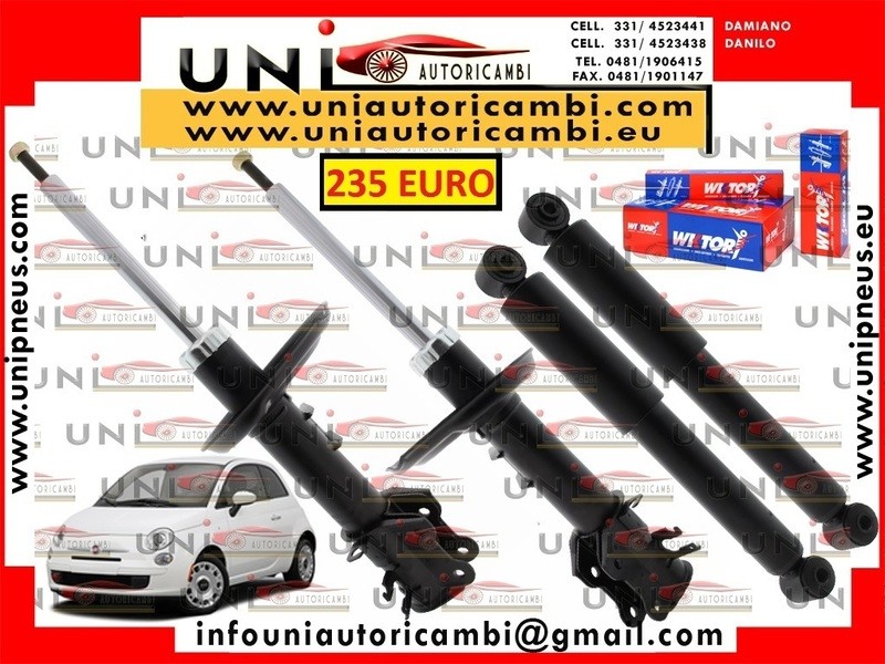 4 Ammortizzatori RINFORZATY WKTORY  per: FIAT 500 dal 2007- 0.9 , 1.2 , 1.3D , 1.4