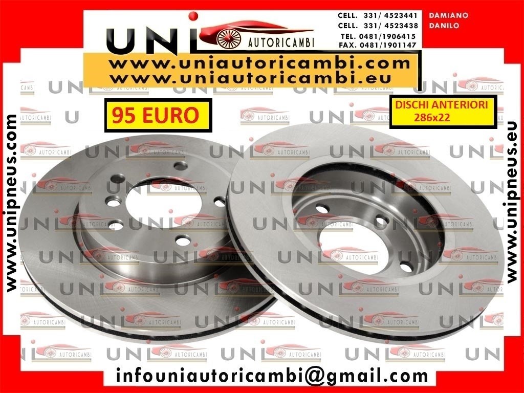 2X Dischi Anteriori 286 mm X 22 mm 286X22 mm Ant. BMW 3 E46 320D 100 kw 136 cv