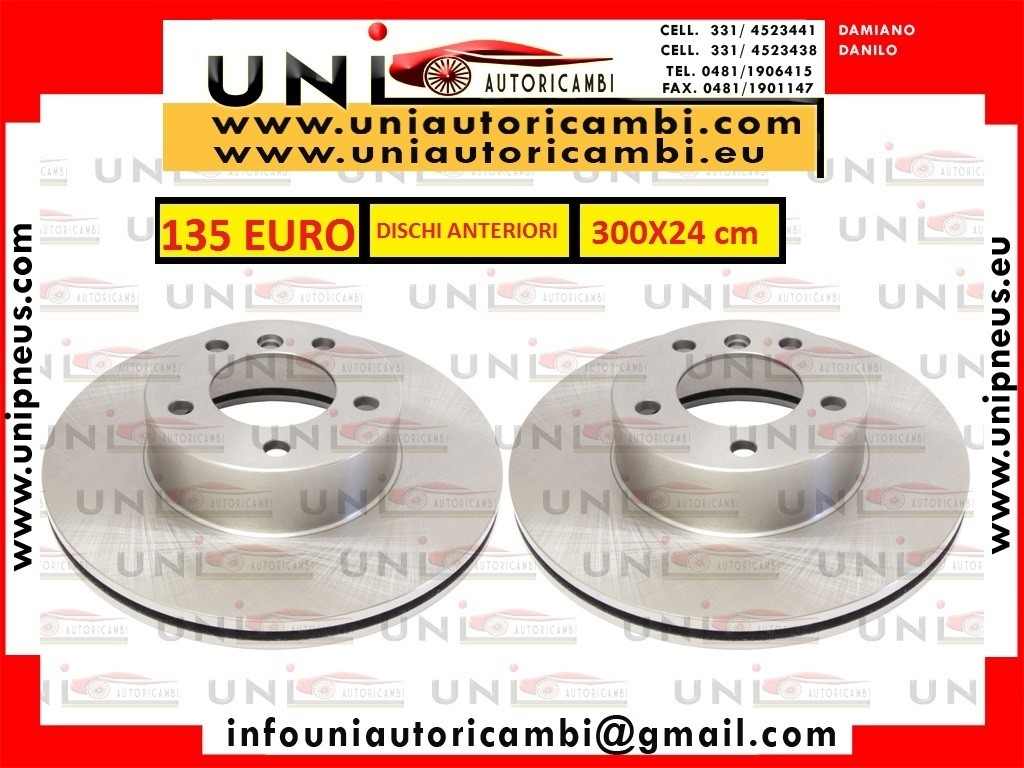 2x Dischi Anteriori 300x24 per BMW Serie 1 E81 E88 E82 , BMW SERIE 3 E90 E91 E92 E93 , BMW Z4 E89