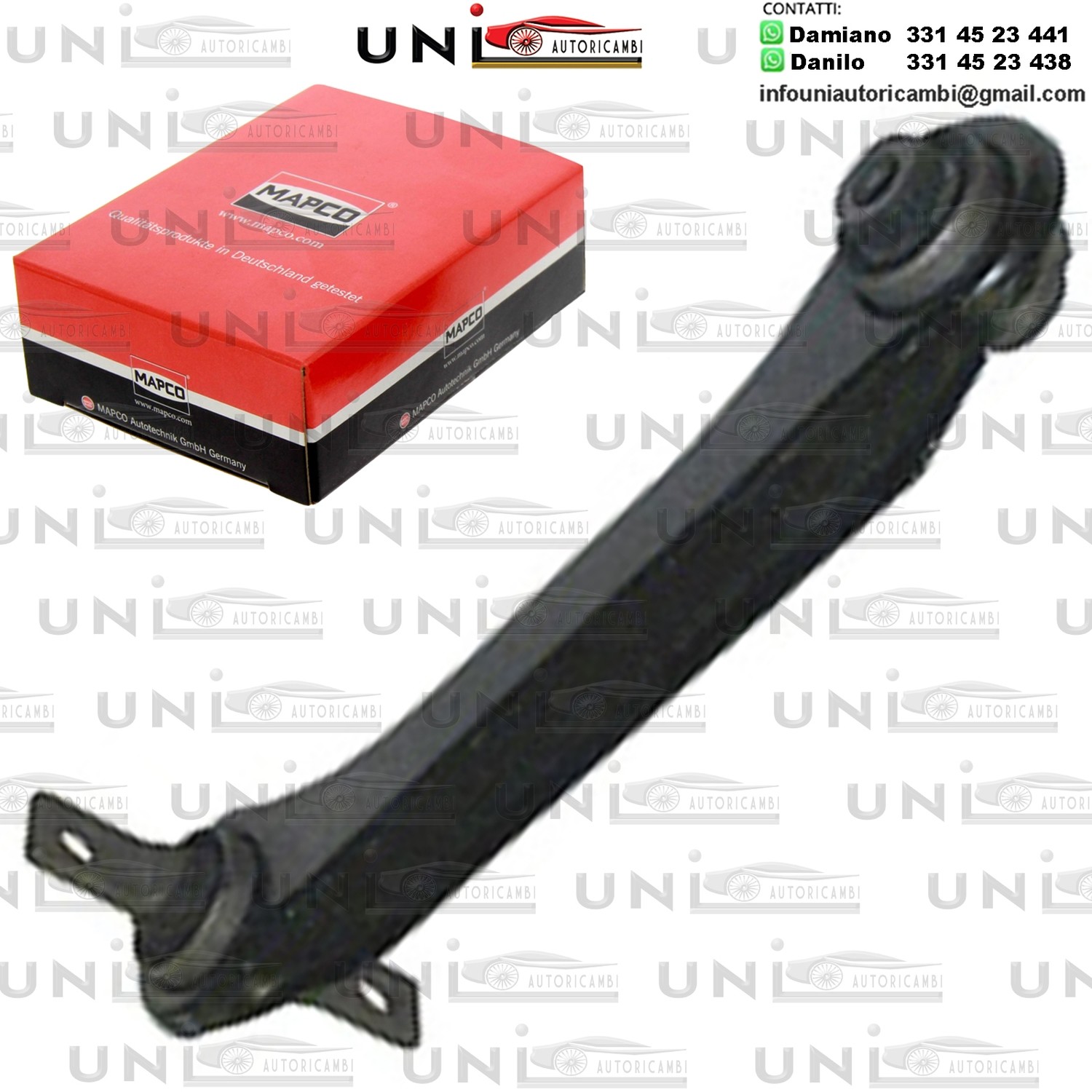 Braccio oscillante posteriore Destro Rinforzato MITSUBISHI CARISMA / COLT IV / COLT V / LANCER VI / VOLVO S40 I / V40