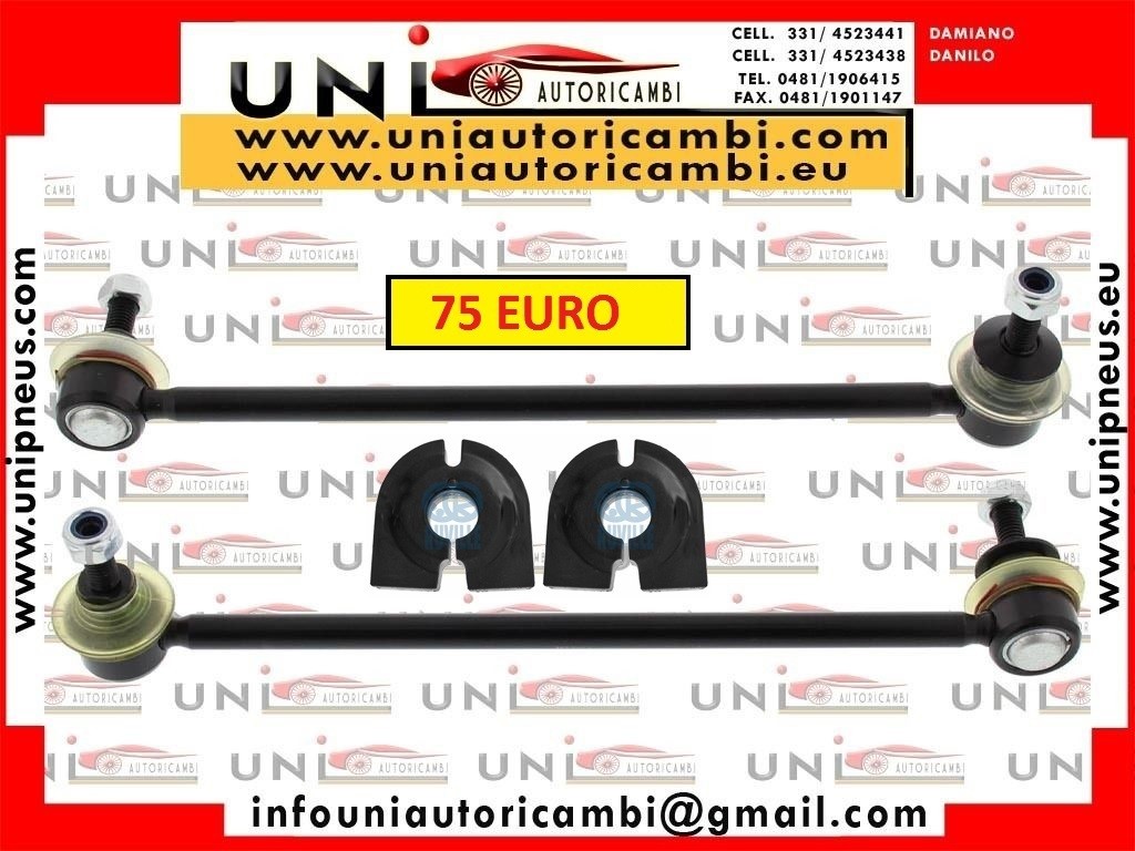 2x Biellette Rinforzate Anteriori MAPCO GERMANY + 2 Gommini Barra Stabilizzatrice per: BMW E60 E61 dal 2004- 530D 525D