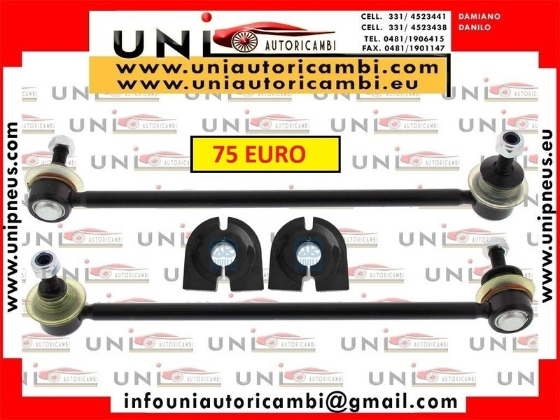 2x Biellette Rinforzate Anteriori MAPCO GERMANY + 2 Gommini Barra Stabilizzatrice per: BMW E60 E61 dal 2004- 530D 525D