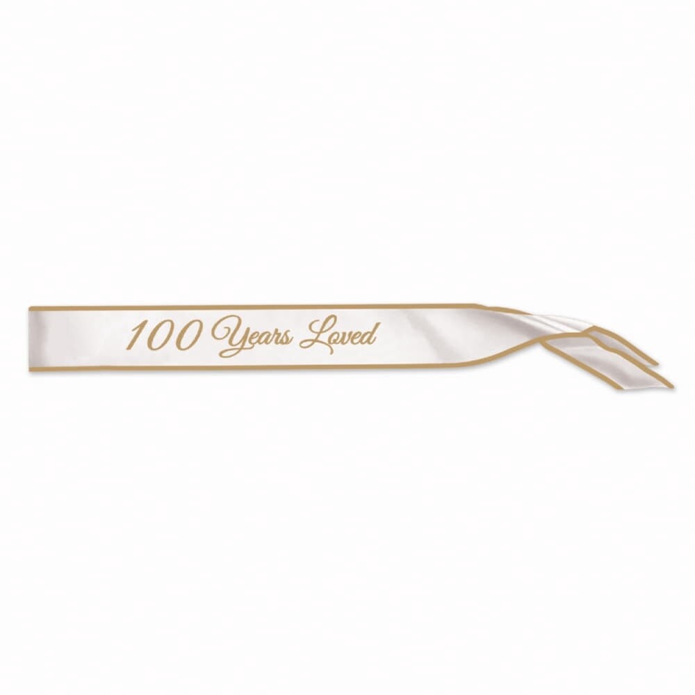 100 Years Loved Satin Sash/Disc