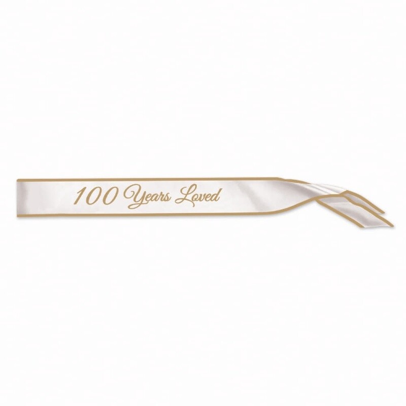 100 Years Loved Satin Sash/Disc